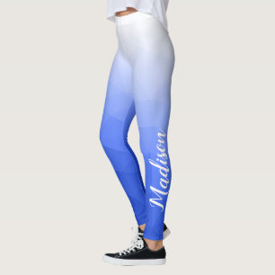 Leggings Nom du Motif de maillage de géométrie bleu foncé