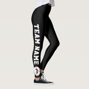 Leggings Nom et numéro de l'équipe personnalisée du vent