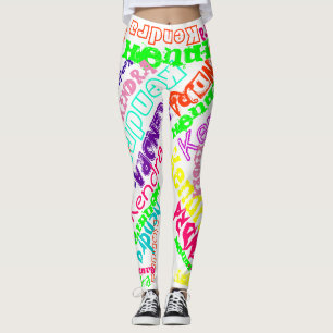 Leggings Nom personnalisé de coutume de guêtres