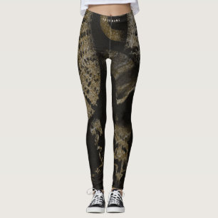 Leggings Nom personnalisé Elegant Medusa Snakes Art de lux