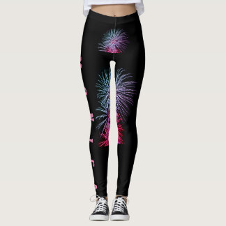 Leggings Nom répétitif customisé Légendes noires