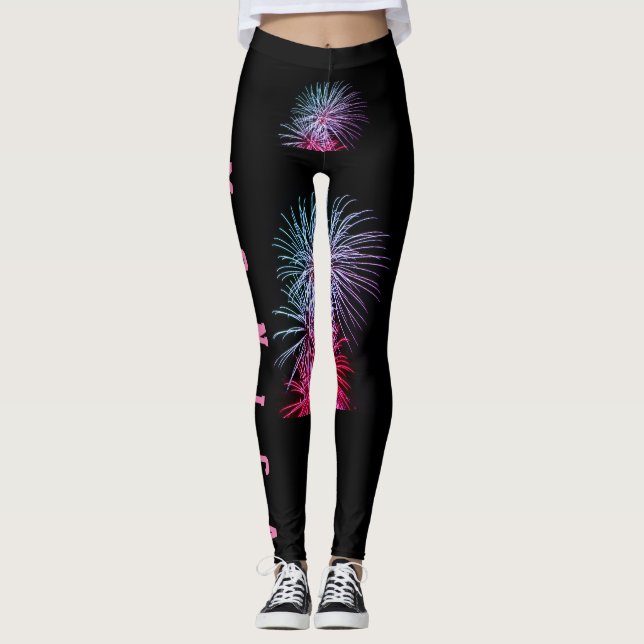 Leggings Nom répétitif customisé Légendes noires (Devant)