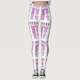 Leggings Noms de footballeuses multilingues pour fans de sp