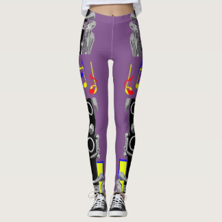 Leggings Note de musique de clarinette