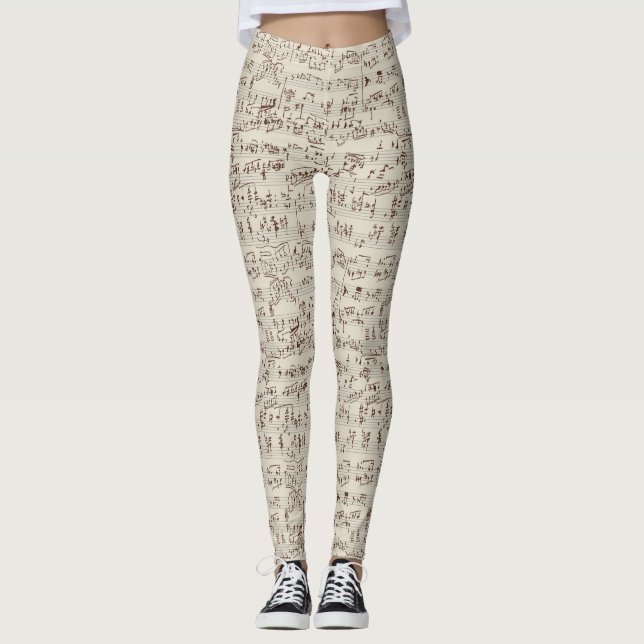 Leggings Notes de musique (Devant)