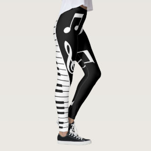 Leggings Notes musicales Cool et touches de piano
