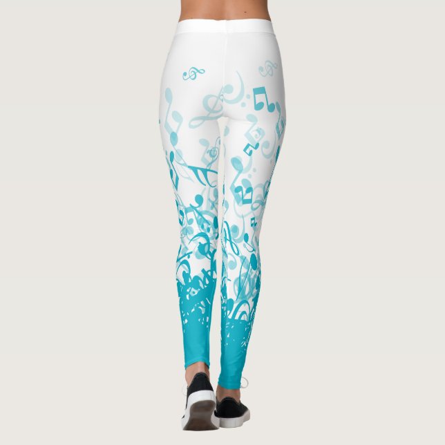 Leggings Notes musicales de pluie Aqua (Dos)