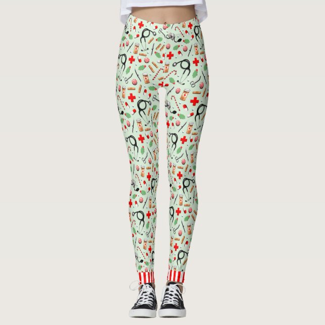 Leggings Nourriture Noël (Devant)