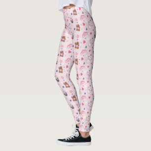 Leggings Nous les ours nus - Valentine Hearts Motif