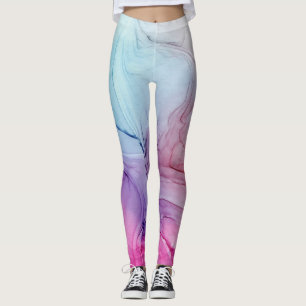 Leggings Nuage d'encre tourbillonner Abstrait Violet tendan