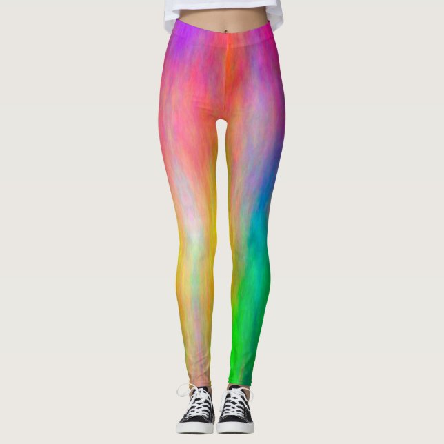 Leggings Nuages Abstraits colorés (Devant)