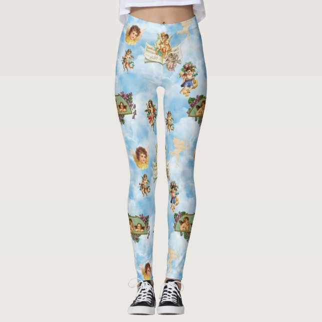 Leggings nuages ange cherubs (Devant)