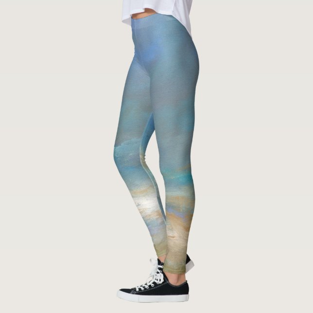 Leggings Nuages côtiers avec l'océan (Gauche)