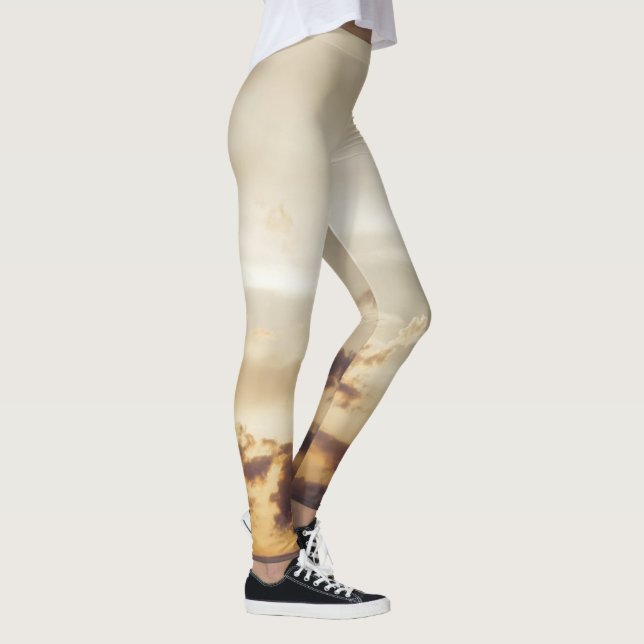 Leggings Nuages et soleil pendant les hérissons du coucher  (Droite)