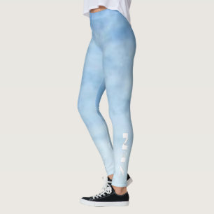 Leggings Nuages Jambes blanches Zen
