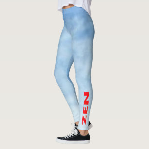 Leggings Nuages Jambes rouges Zen