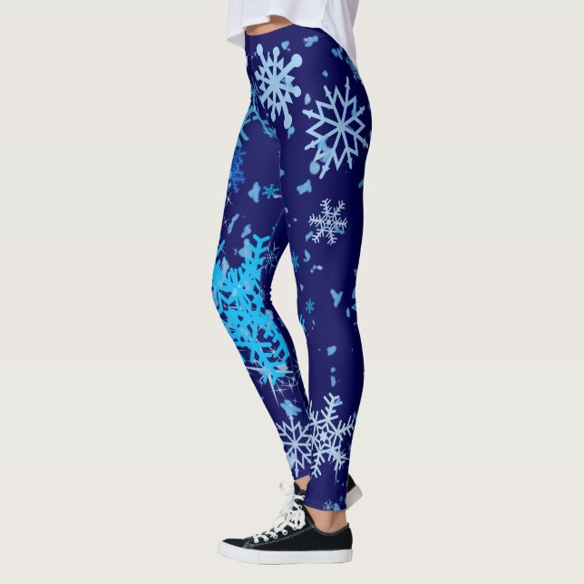 Leggings Nuit de Noël neige (Gauche)