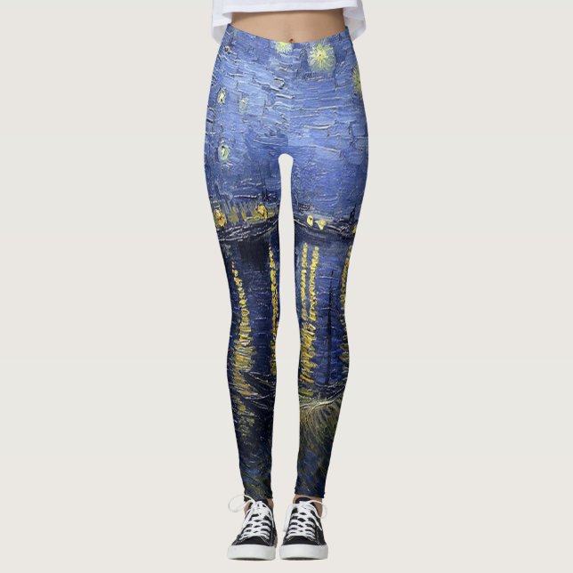 Leggings Nuit Étincelante Sur Le Rhône (Devant)