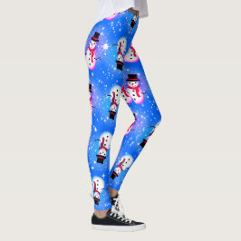 Leggings Nuit étoilée Noël du bonhomme de neige