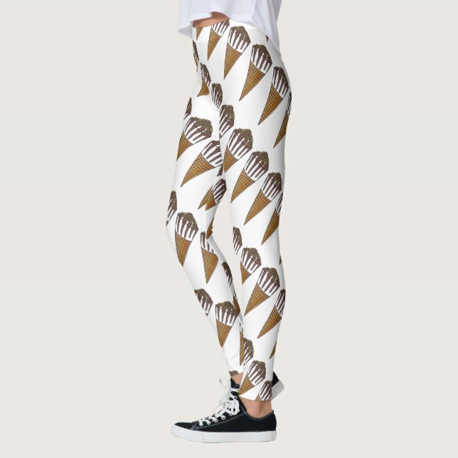 Leggings Nutty Buddy Vanilla Ice Cream Cone Pieds Foodie (Gauche)