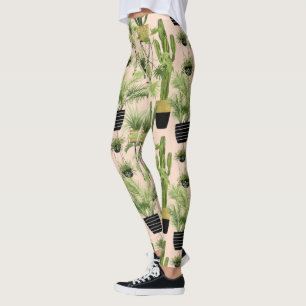 Leggings Oasis intérieure   Motif de ligne Plante