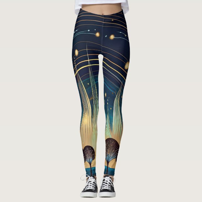 Leggings Oasis symphonique dans la forêt (Devant)