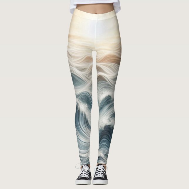 Leggings Ocean Chaos Sunset Yoga (Devant)