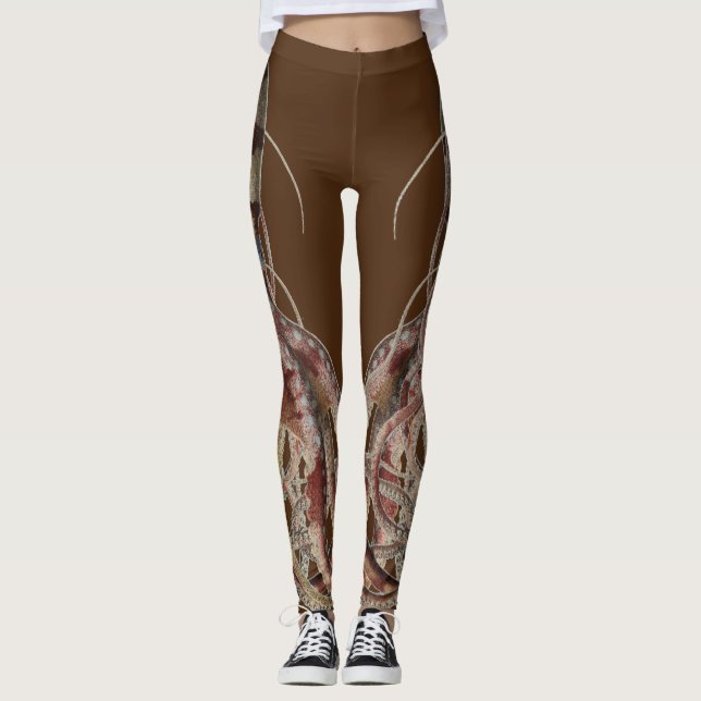 Leggings Octopus à double anneau bleu - Face latérale (Devant)