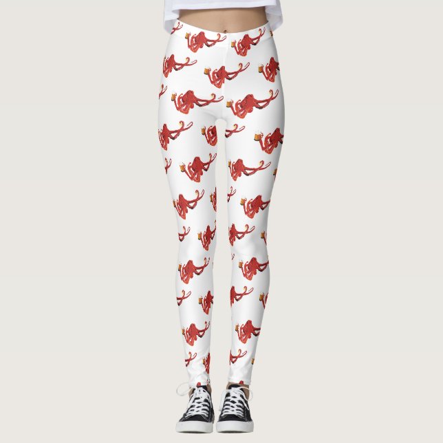 Leggings Octopus avec bière (Devant)