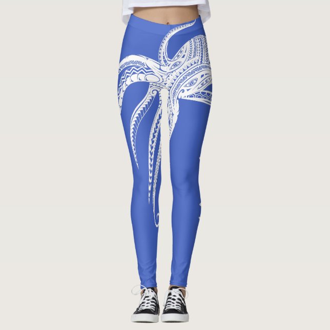 Leggings OCTOPUS POLYNESIAN TRIBAL HAWAII Whats (Devant)