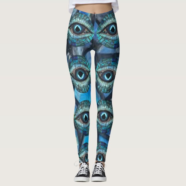Leggings Oeil de dragon mosaïque5 (Devant)