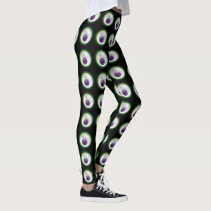 Leggings Oeil pourpre rougeoyant de flottement Halloween de