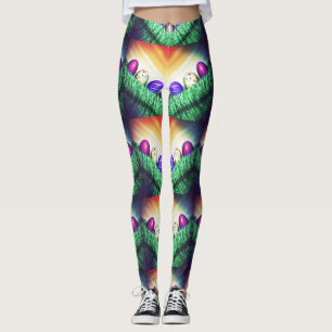 Leggings OEufs de Pâques de Zigzag