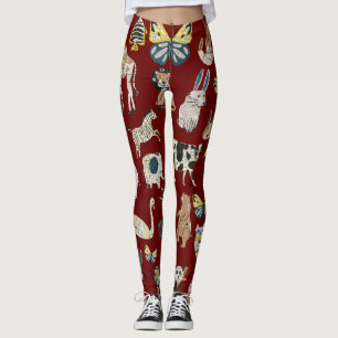 Leggings OEuvre unique Artisanat du papier Animaux Journal