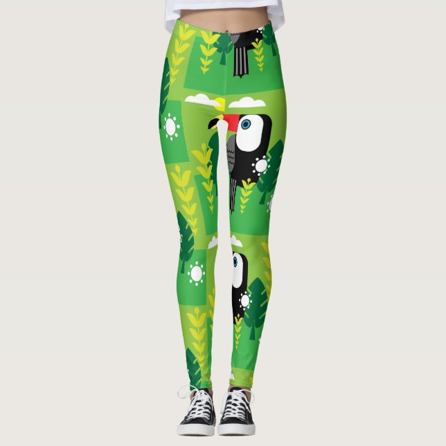 Leggings Oiseau tropical du Toucan (Devant)