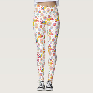 Leggings Oiseaux d'aquarelle printanière