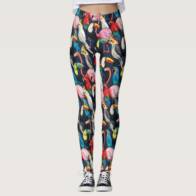 Leggings Oiseaux exotiques (Devant)