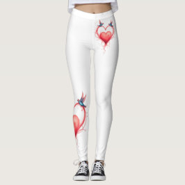 Leggings Oiseaux pour la Saint-Valentin