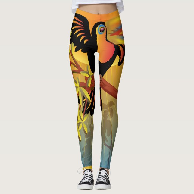 Leggings Oiseaux tropicaux (Devant)