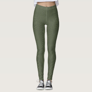 Leggings Olive Pinstripes