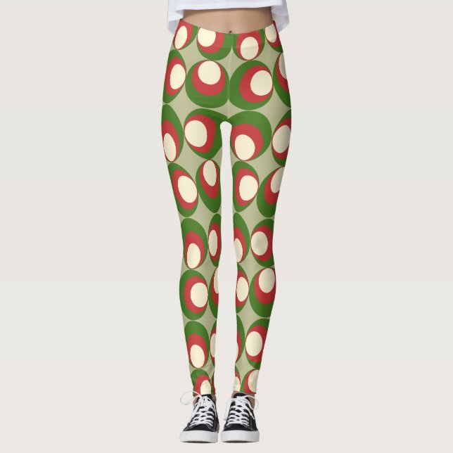 Leggings Olives de Noël (Devant)