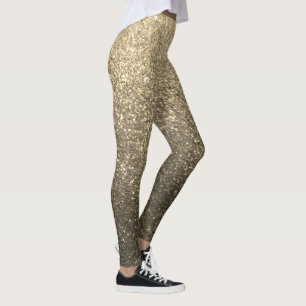 Leggings Ombre Parties scintillant or et noir Sparkles Yoga