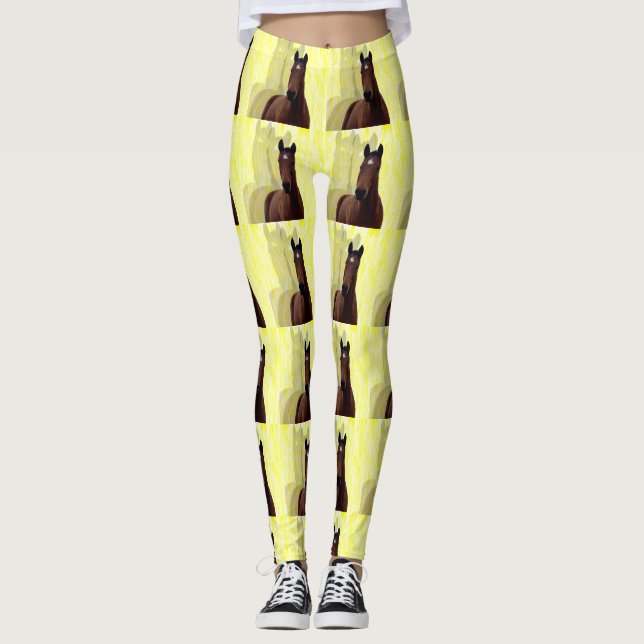Leggings Ombres Cheval De Châtaignes, (Devant)