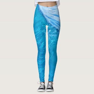 Leggings Onde d'eau bleue Leggins