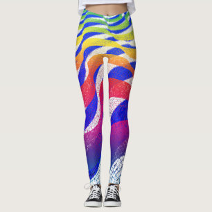 Leggings Ondes colorées