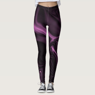 Leggings Ondulations ou fumée rose opaque sur rose foncé