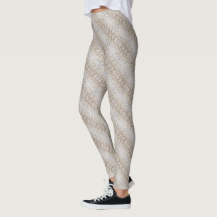 Leggings Ondulations sur une plage de sable en motif diagon