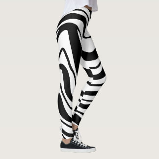 Leggings Onduleurs noir et blanc