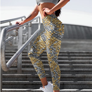 Leggings Or et argent Dressy Metally