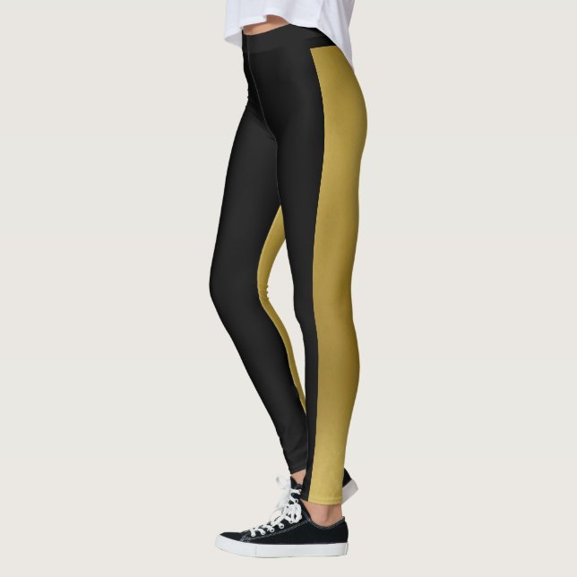 Leggings Or et noir à deux tons (Gauche)